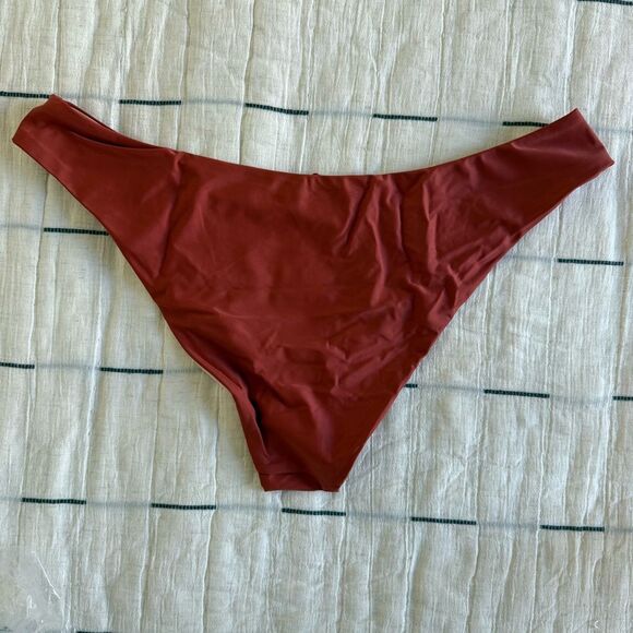 J. Crew Curved Waist Cheeky Bikini Bottom Red Size XXL NWT - Picture 3 of 8